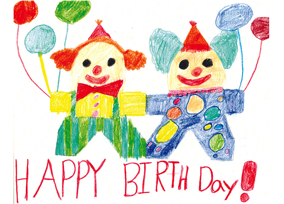 Happy Birthday Clowns Card